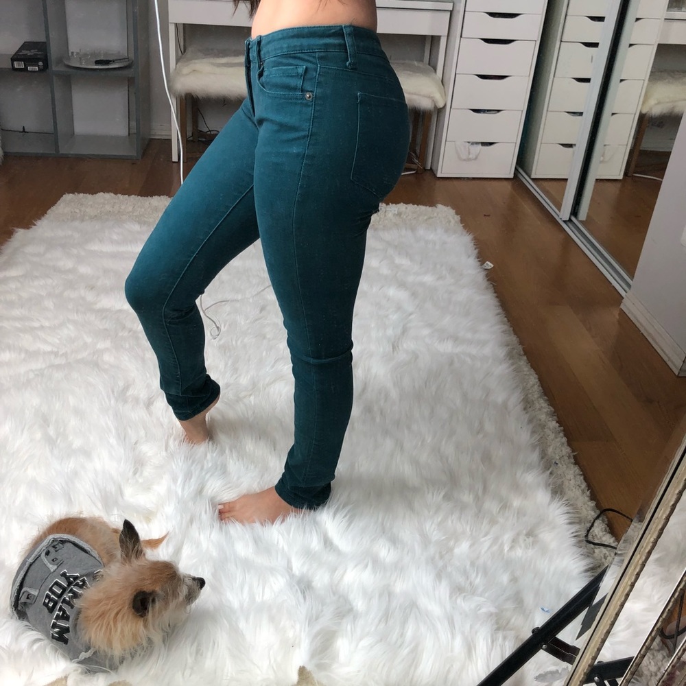 Chlor 97% Cotton Teal Jeans